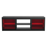 Modern 66" LED TV Stand with 23" Insert Electric Fireplace for Living Room