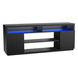 Modern 68 Inch TV Stand Media Console with LED Lights for Living Room-电视柜-Parc Decor