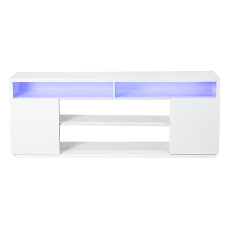 Modern 68 Inch TV Stand Media Console with LED Lights for Living Room-电视柜-Parc Decor