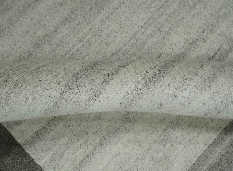 Modern 6x8 Ivory and Silver Wool Hand Woven Area Rug
