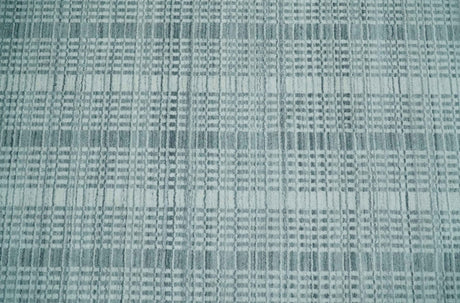 Modern 8x10 Hand Made striped silver and Gray Blended Wool Area Rug