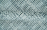 Modern 8x10 Hand Made striped silver and Gray Blended Wool Area Rug