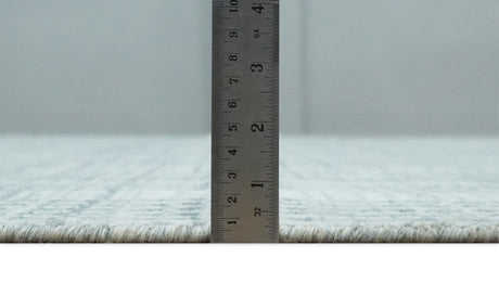 Modern 8x10 Hand Made striped silver and Gray Blended Wool Area Rug