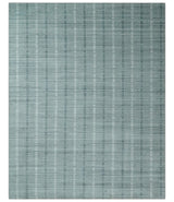 Modern 8x10 Hand Made striped silver and Gray Blended Wool Area Rug