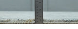 Modern Abstract 8x10 Silver, Charcoal and Olive Hand Loomed Blended wool and Art silk Area Rug
