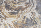 Modern Abstract Beige And Gray Hand Loom 8x10 Wool Rug