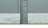 Modern Abstract Beige, Gray and Silver Hand loom 5x8 Wool and Viscose Area Rug