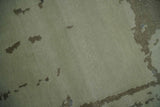 Modern abstract Beige, Olive and Gray 6x9 Hand Knotted Wool and Art Silk Area Rug-Area Rug-Parc Decor