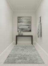 Modern Abstract Beige, silver, Gray and Charcoal 5x8 Hand loom Viscose Area Rug
