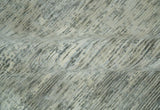 Modern Abstract Beige, silver, Gray and Charcoal 5x8 Hand loom Viscose Area Rug