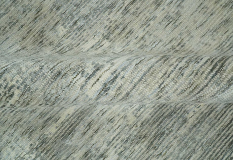 Modern Abstract Beige, silver, Gray and Charcoal 5x8 Hand loom Viscose Area Rug