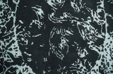 Modern Abstract Black and Silver Hand Knotted 6x9 Wool and Bamboo silk Area Rug