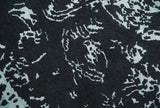 Modern Abstract Black and Silver Hand Knotted 6x9 Wool and Bamboo silk Area Rug