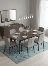 Modern Abstract Blue And Gray Hand Knotted 6x9 Bamboo Silk Area Rug