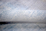 Modern Abstract Blue And Ivory Hand Knotted Bamboo Silk Area Rug
