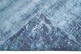 Modern Abstract Blue Hand Knotted bamboo Silk 8x10 Area Rug