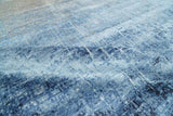 Modern Abstract Blue Hand Knotted bamboo Silk 8x10 Area Rug