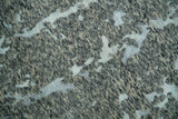 Modern Abstract Charcoal, Beige and Silver Hand Knotted 5.6x8 wool and Bamboo Silk area Rug