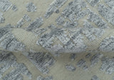 Modern Abstract Design Beige And Gay 8x10 Hand Knotted Wool Area Rug
