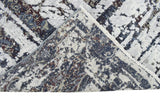 Modern Abstract Design Blue Hand Knotted 8x10 Wool Area Rug