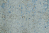 Modern Abstract Design Gray And Blue 10x13 Hand Knotted Bamboo Silk Area Rug