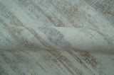 Modern Abstract Design Gray And Blue 8x10 Hand Knotted Bamboo Silk Area Rug