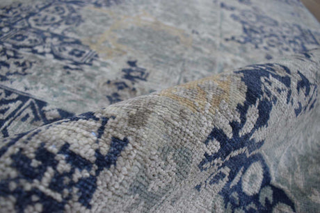 Modern Abstract Design Gray Wool And Bamboo Silk 8x10 Area Rug