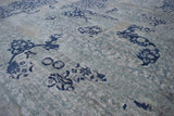 Modern Abstract Design Gray Wool And Bamboo Silk 8x10 Area Rug