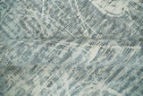 Modern Abstract Gray and Ivory 5x8 Hand loom wool and Viscose Area Rug