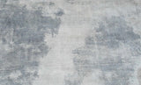 Modern Abstract Gray and Ivory Hand Loom Viscose 5x8 Area Rug