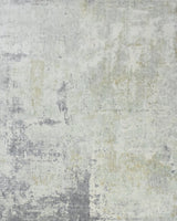 Modern Abstract Gray and Ivory Hand Loom Viscose 8x10 Area Rug
