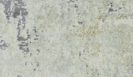 Modern Abstract Gray and Ivory Hand Loom Viscose 8x10 Area Rug