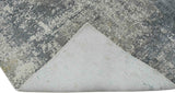 Modern Abstract Gray and Ivory Hand Loom Viscose Area Rug