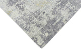 Modern Abstract Gray and Ivory Rug made with Art Silk | TRD10131-Area Rug-Parc Decor