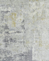Modern Abstract Gray and Ivory Rug made with Art Silk | TRD10131-Area Rug-Parc Decor