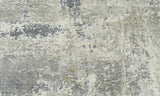 Modern Abstract Gray and Ivory Rug made with Art Silk | TRD10133-Area Rug-Parc Decor