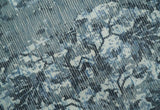 Modern Abstract Gray, Blue, Charcoal and Ivory 5x8 Hand loom wool and Viscose Area Rug