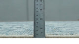 Modern Abstract Gray, Blue, Charcoal and Ivory 5x8 Hand loom wool and Viscose Area Rug