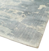 Modern Abstract Handmade 8x10 Beige and Gray Bamboo Silk Area Rug