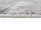 Modern Abstract Pink And Ivory Hand Loom Viscose 6x8 Area Rug