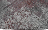 Modern Abstract Pink And Ivory Hand Loom Viscose 6x8 Area Rug