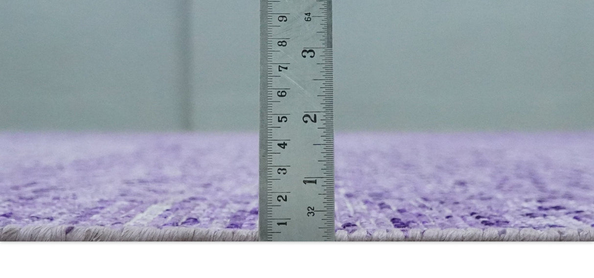 Modern Abstract Purple and Silver Hand knotted 8x10 Woven Art Silk Area Rug-Area Rug-Parc Decor