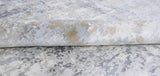 Modern Abstract Silver And Blue Hand Loom Viscose Area Rug