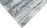 Modern Abstract Silver and Gray Hand Loom Viscose 5x7 Area Rug