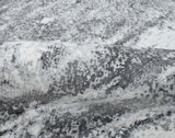 Modern Abstract Silver and Gray Hand Loom Viscose 5x7 Area Rug