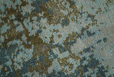 Modern Abstract Silver, Gray, Olive and Tan Hand Knotted 5x8 wool Area Rug