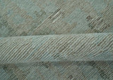 Modern Abstract Teal, Olive and Ivory Hand Tufted Multi Size wool area rug