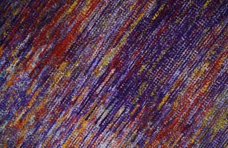 Modern Abstract Vibrant Colorful Violet, Gold, Rust and Ivory Hand knotted Flat Woven 8x10 wool Area Rug