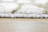 Modern Abstract White And Brown Hand loom 8x10 Viscose Area Rug