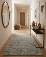 Modern Beige and Charcoal Solid Shaded Hand Tufted Natural Wool Area Rug